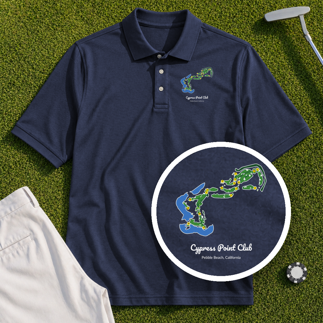 Cypress Point Club Course Map Performance Polo