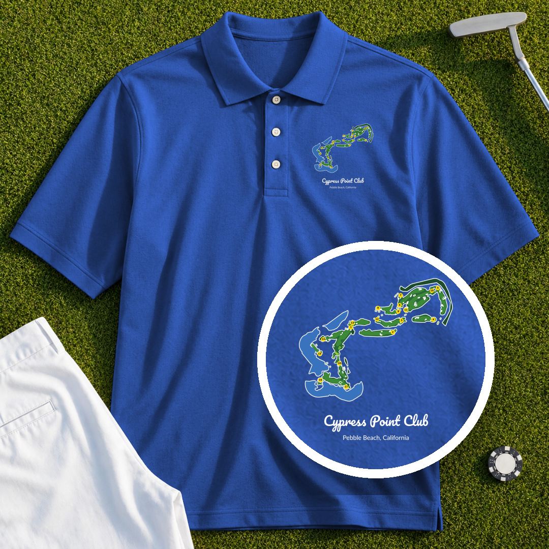 Cypress Point Club Course Map Performance Polo