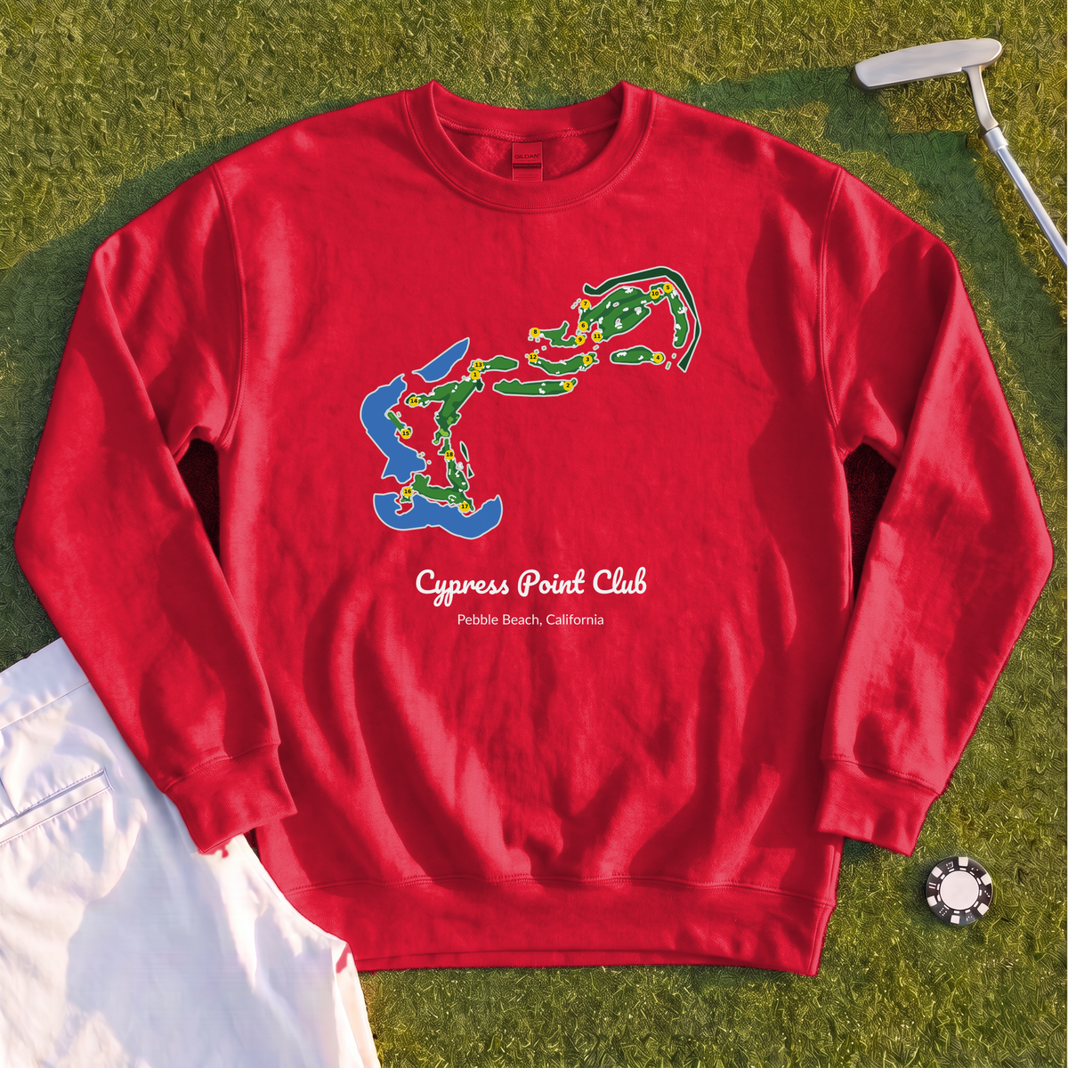 Cypress Point Club Course Map Sweatshirt