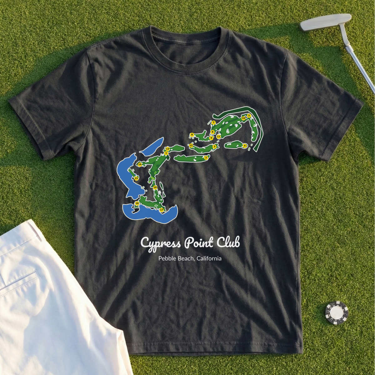 Cypress Point Club Course Map Tee