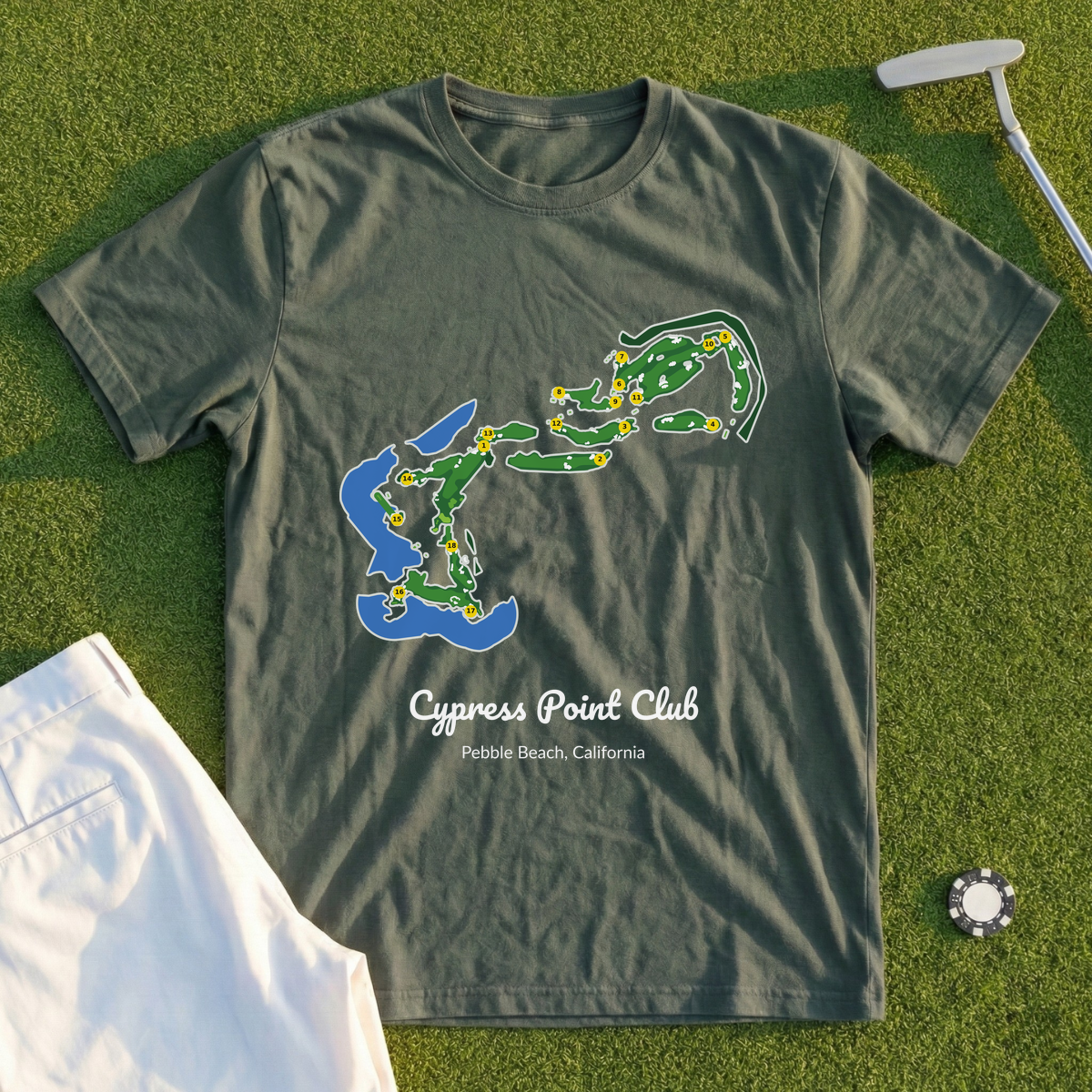 Cypress Point Club Course Map Tee
