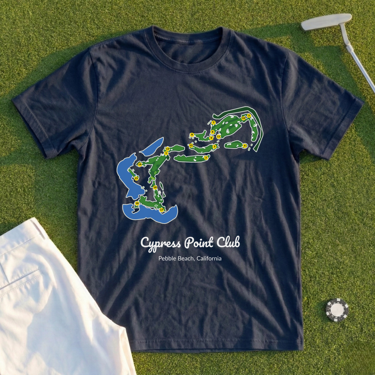 Cypress Point Club Course Map Tee