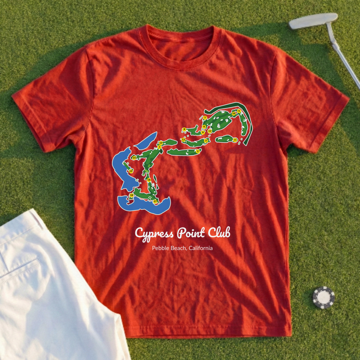Cypress Point Club Course Map Tee