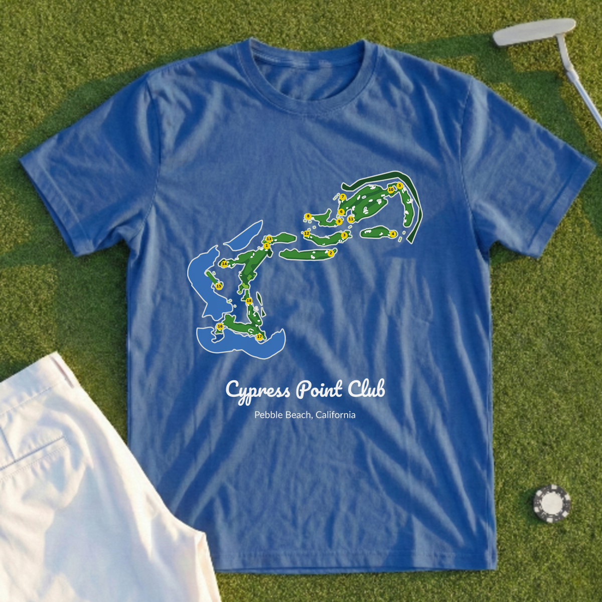 Cypress Point Club Course Map Tee
