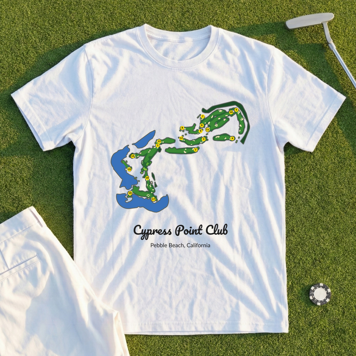 Cypress Point Club Course Map Tee