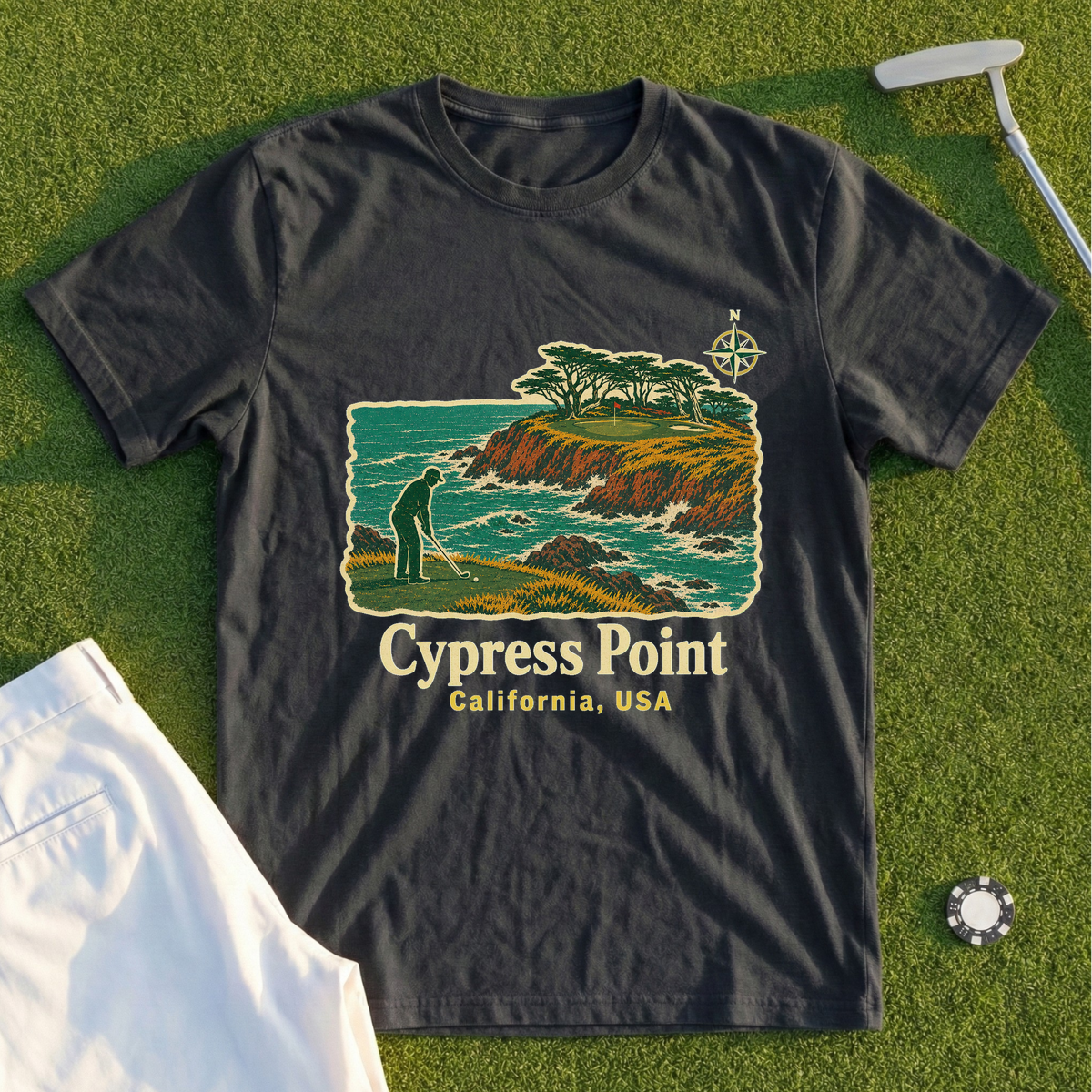 Cypress Point Travel Poster Tee