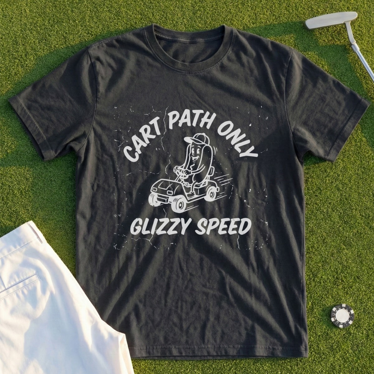 Cart Path Only Glizzy Speed Graphic T-Shirt