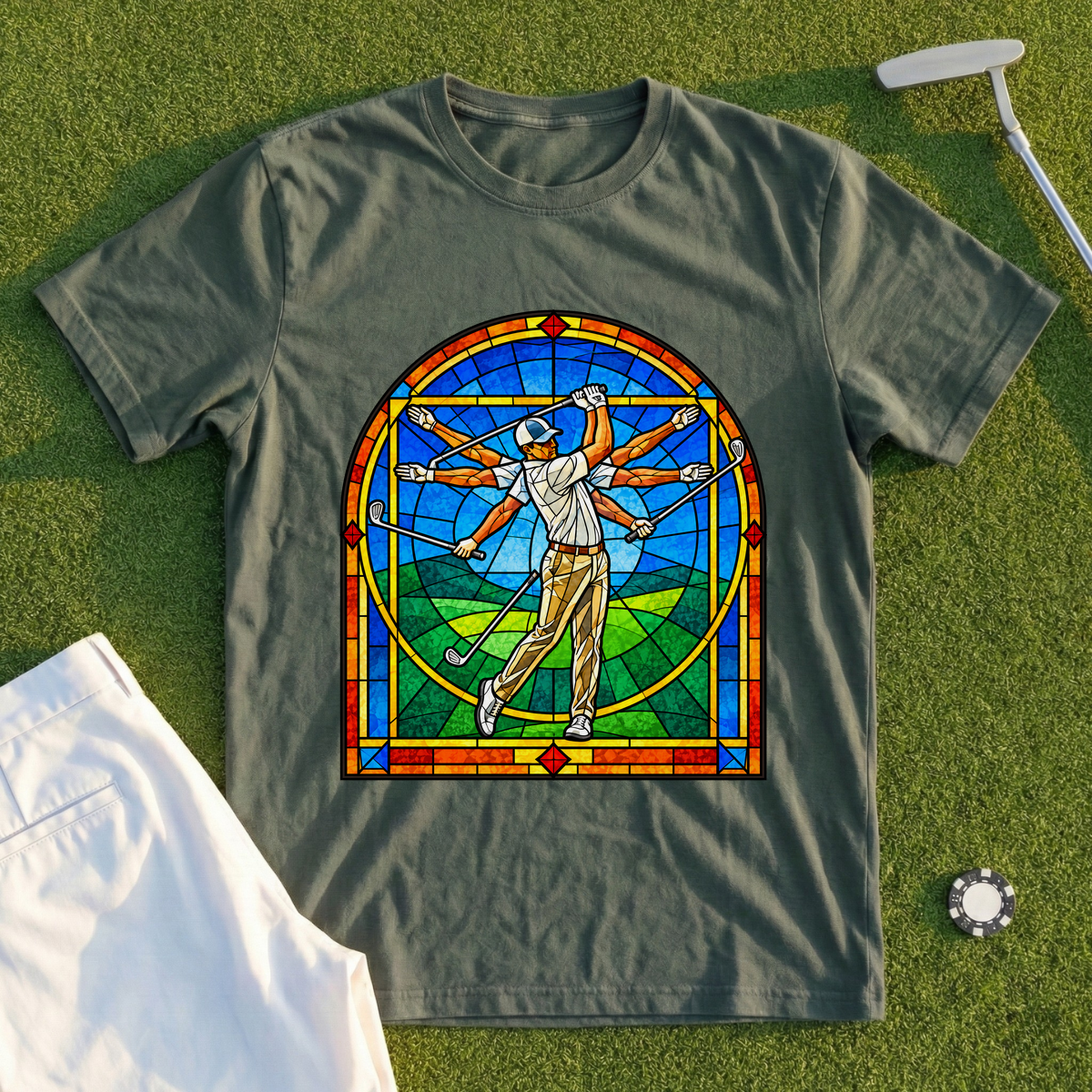 Da Vinci Swing Stained Glass Tee