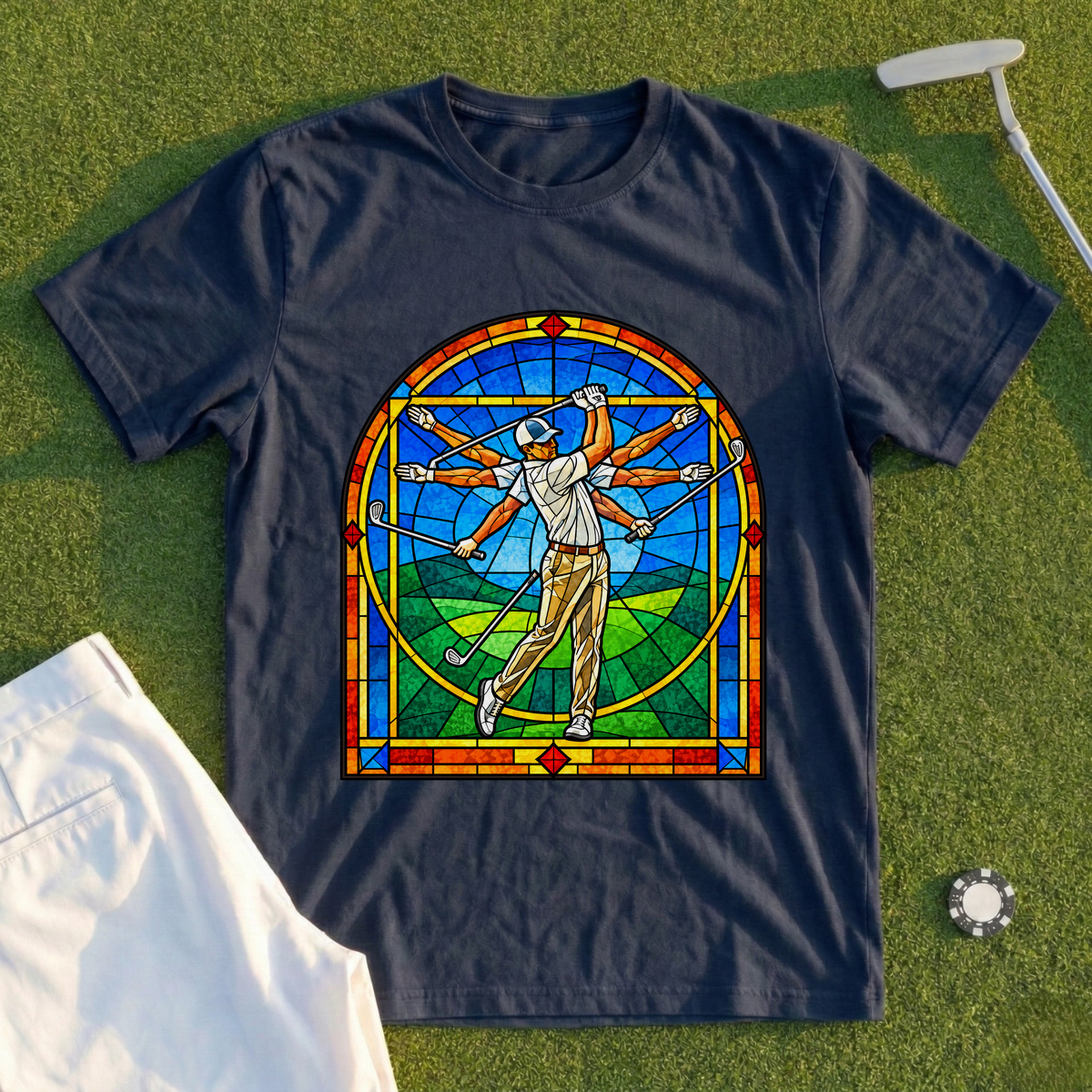 Da Vinci Swing Stained Glass Tee
