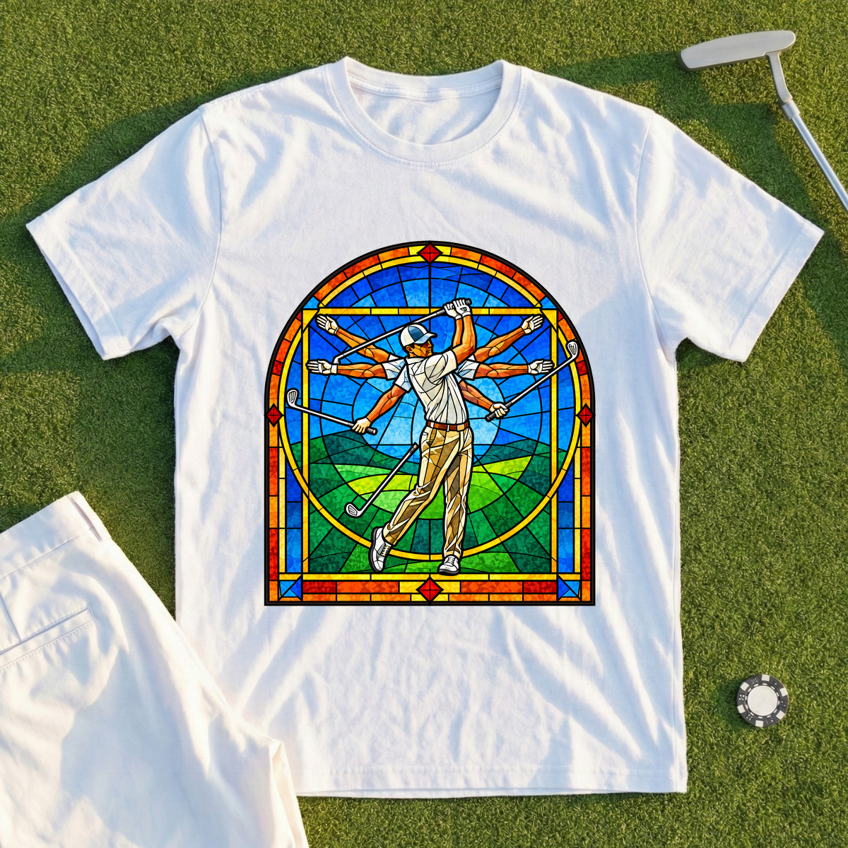 Da Vinci Swing Stained Glass Tee