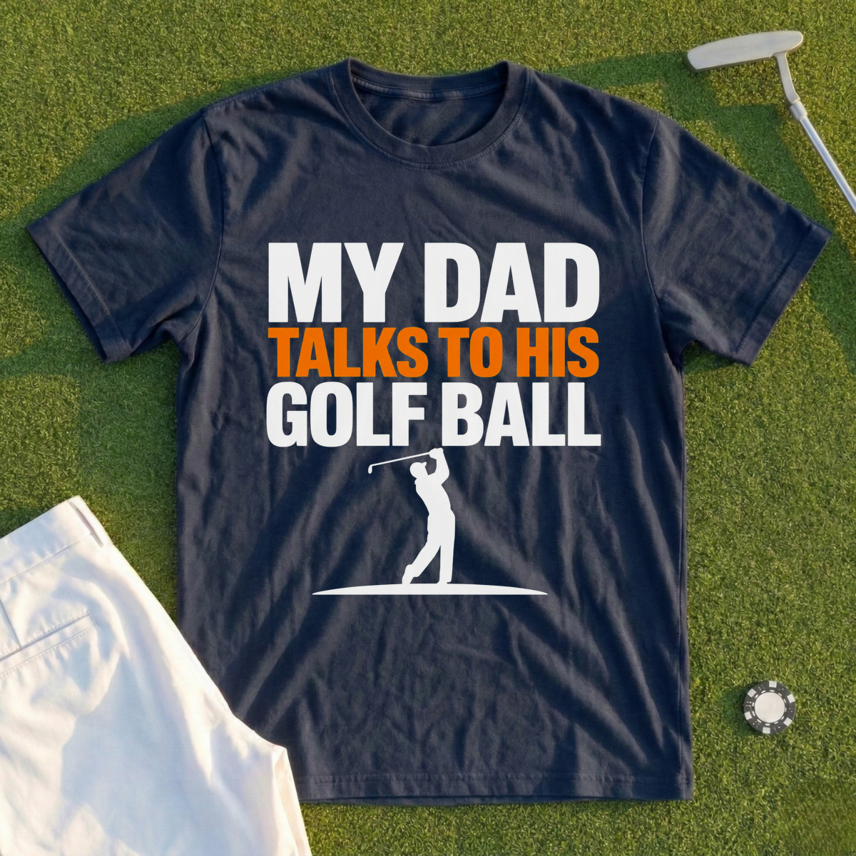 Dad Talks To His Ball Tee