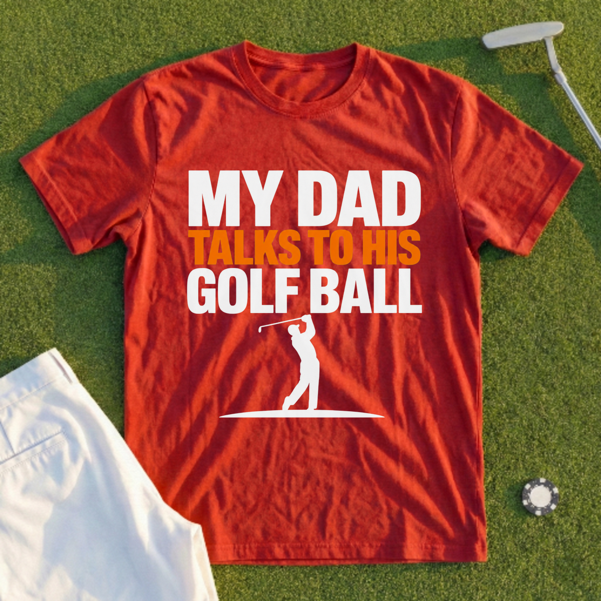 Dad Talks To His Ball Tee