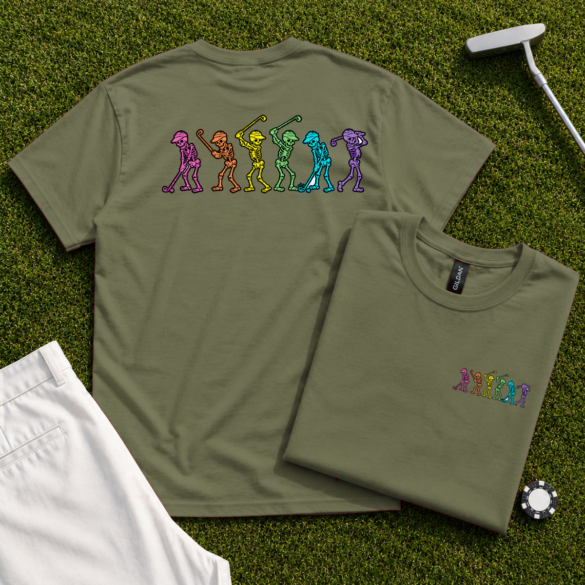 Dancing Skeletons Back Print Tee