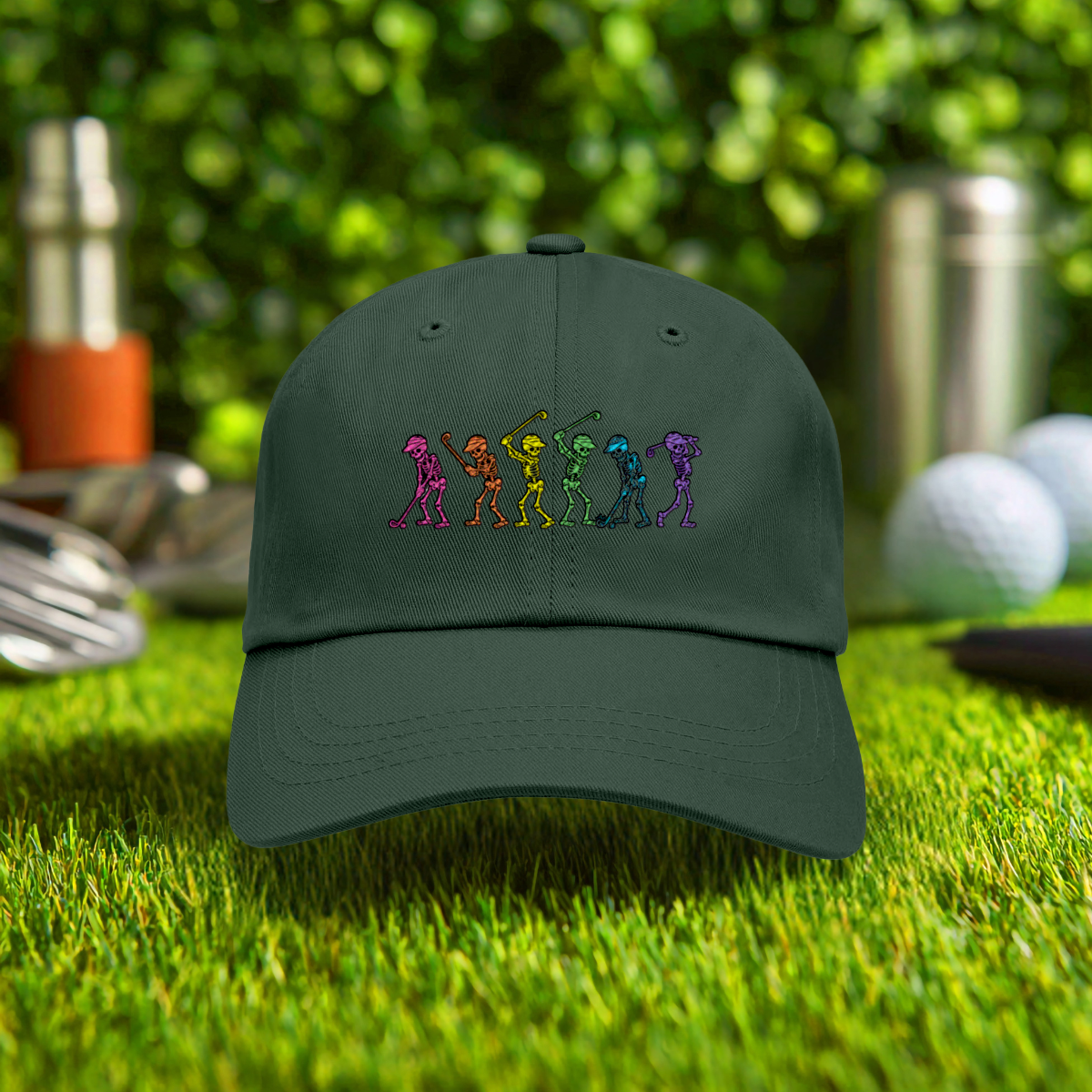 Dancing Skeletons Embroidered Hat