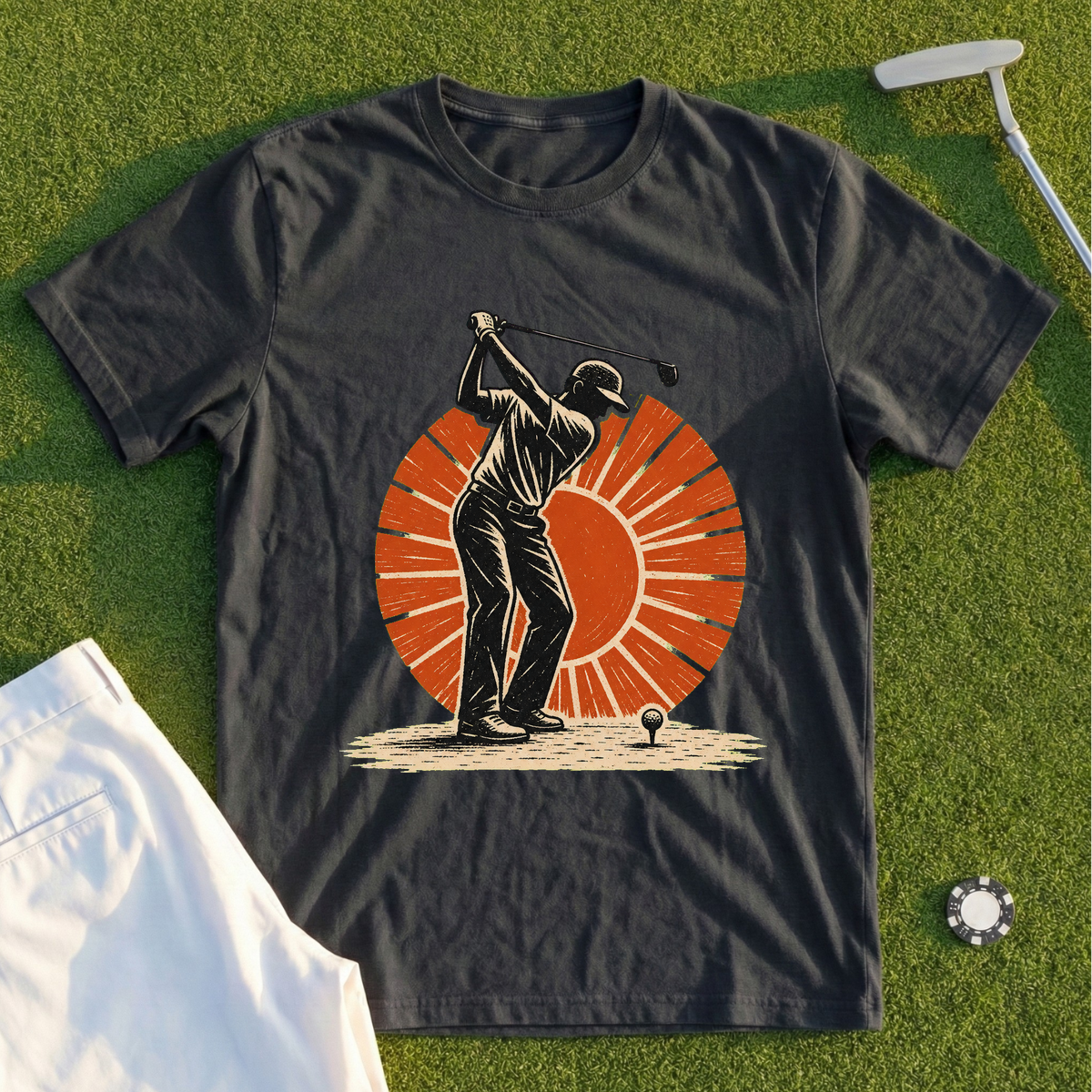 Dawn Tee-Off, Linocut Tee