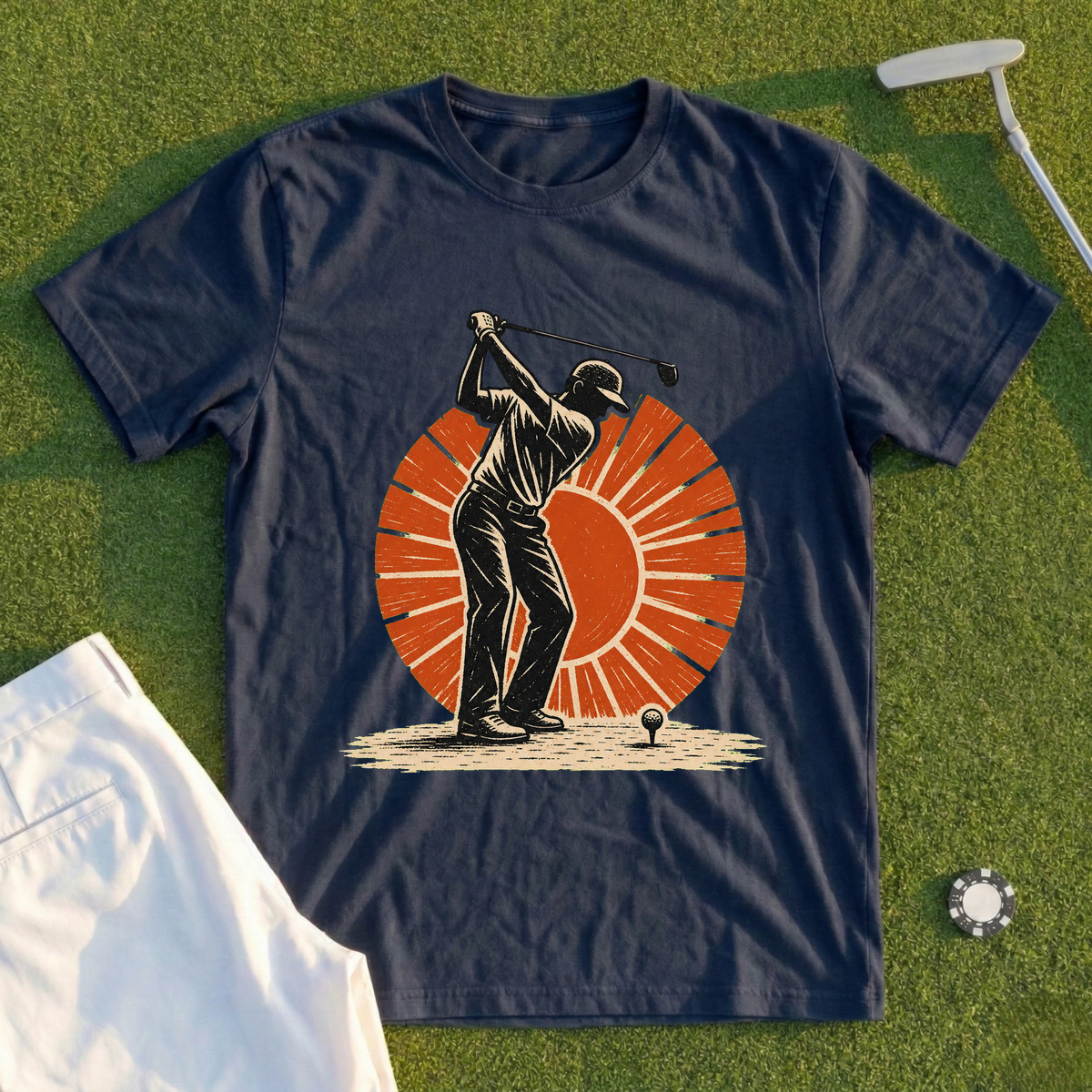 Dawn Tee-Off, Linocut Tee
