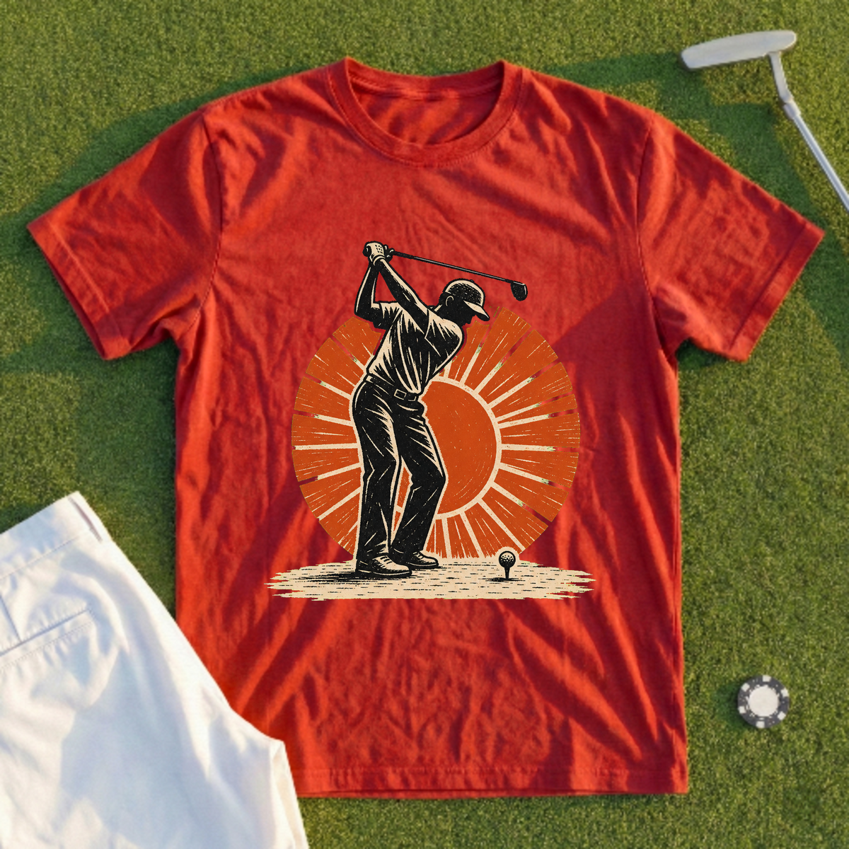 Dawn Tee-Off, Linocut Tee