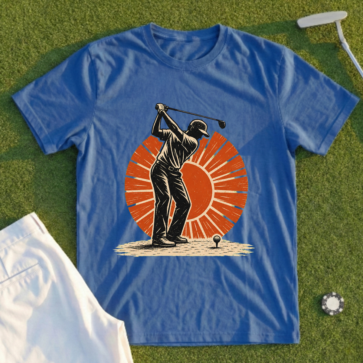 Dawn Tee-Off, Linocut Tee