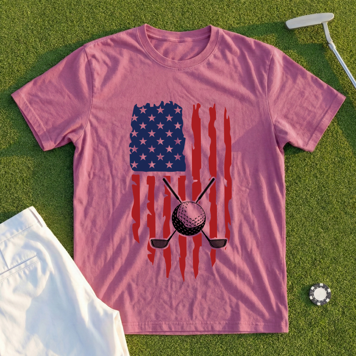 Distressed Golf Flag Tee