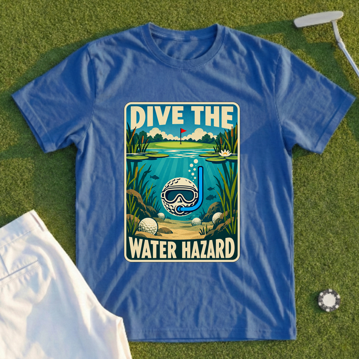 Dive The Water Hazard Travel Poster Tee