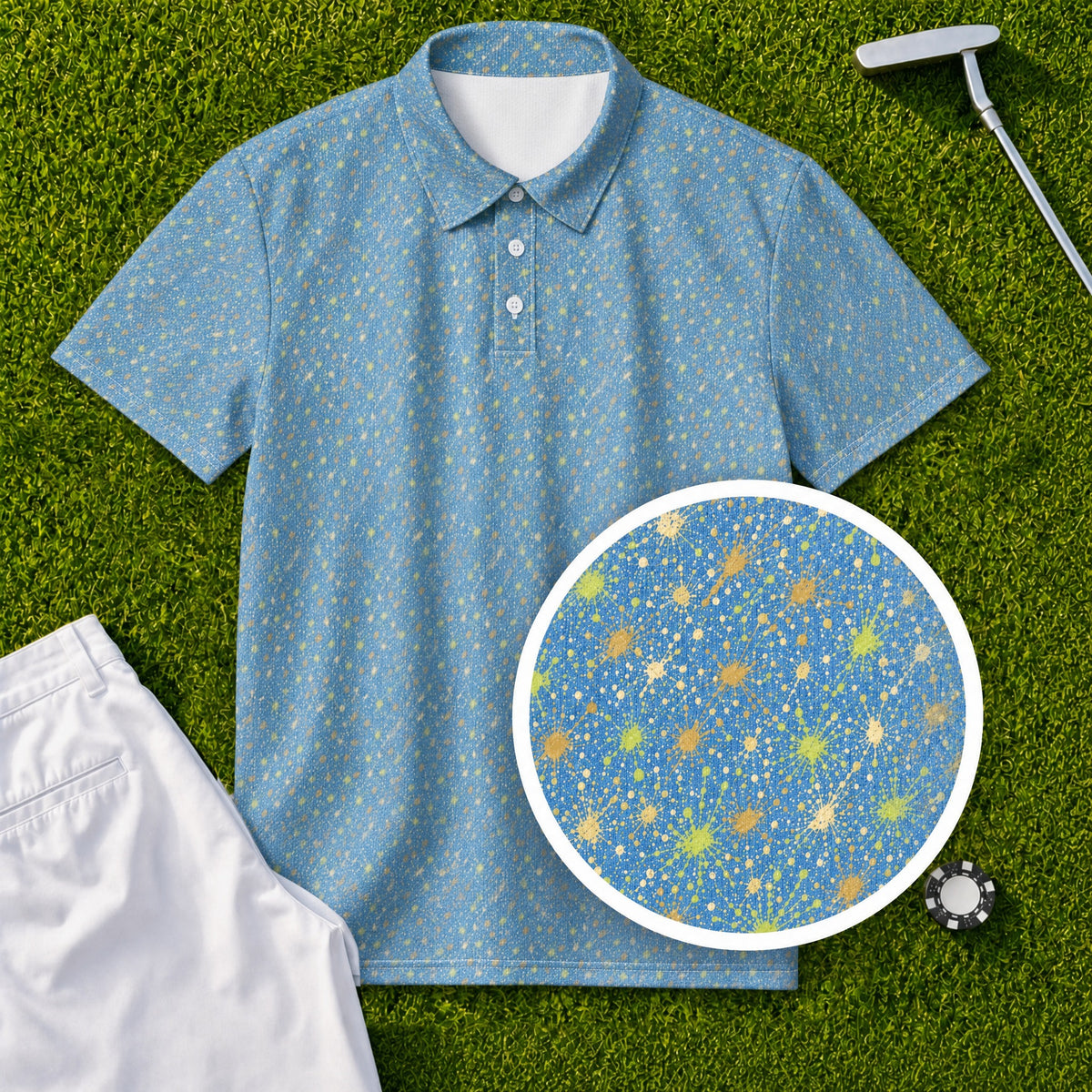 Divot Splatter Performance Print Polo