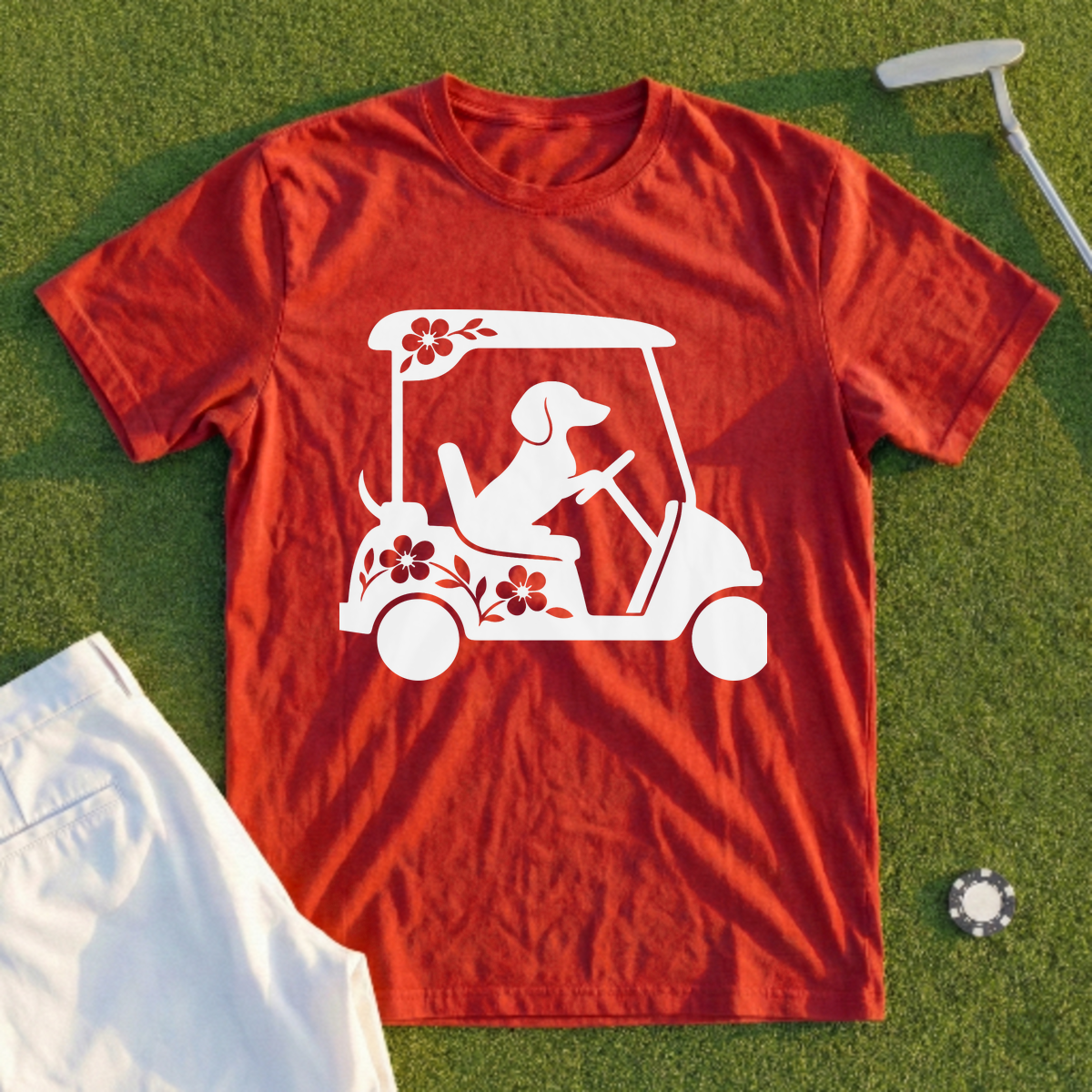 Dog Drives The Cart Tee