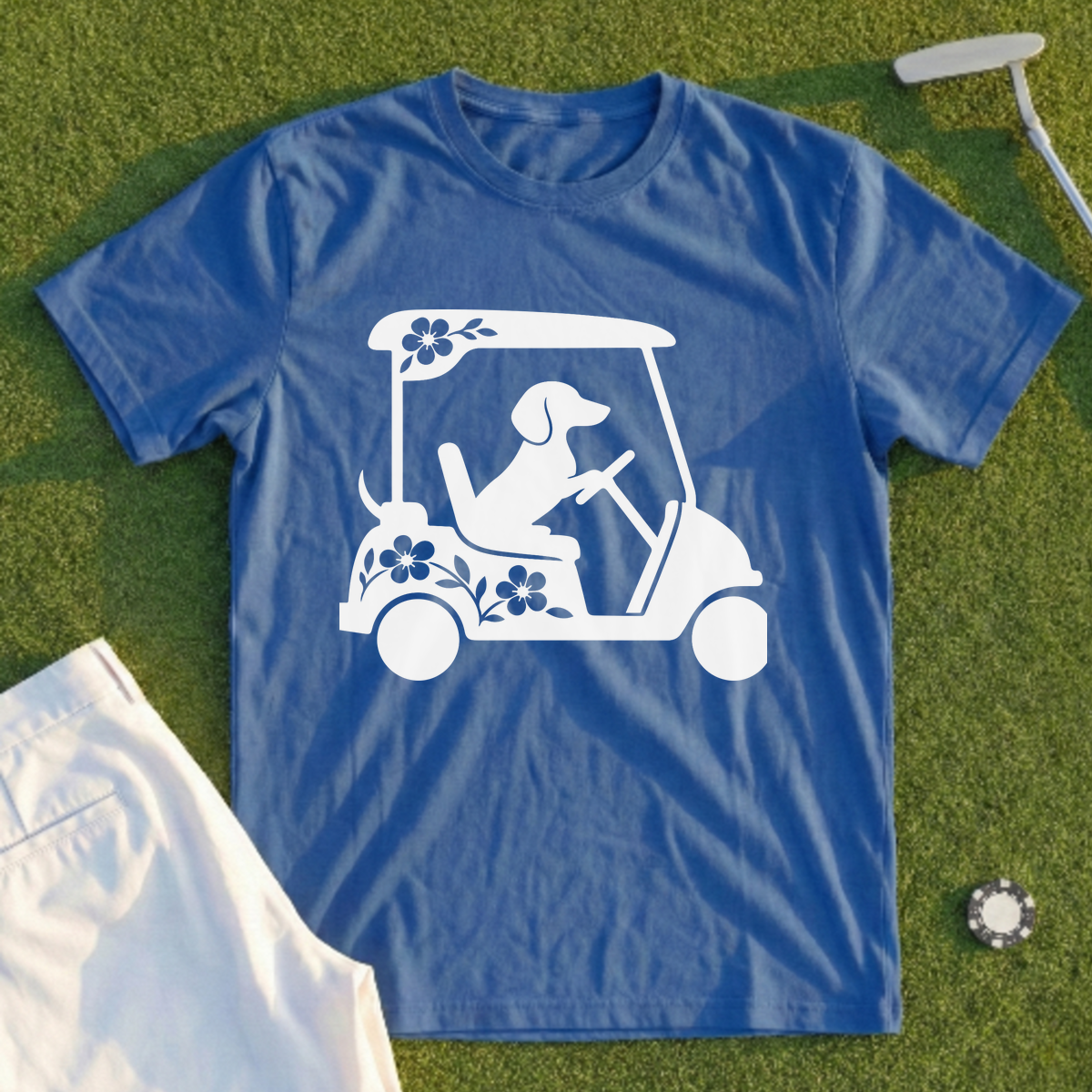 Dog Drives The Cart Tee