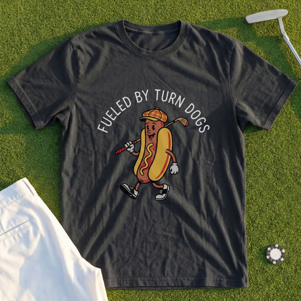 Fueled By Turn Dogs Graphic T-Shirt for Golf Fans