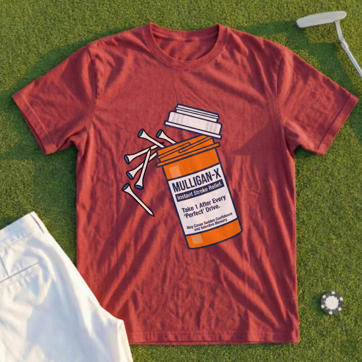 Mulligan-X Instant Stroke Relief Golf Humor Shirt