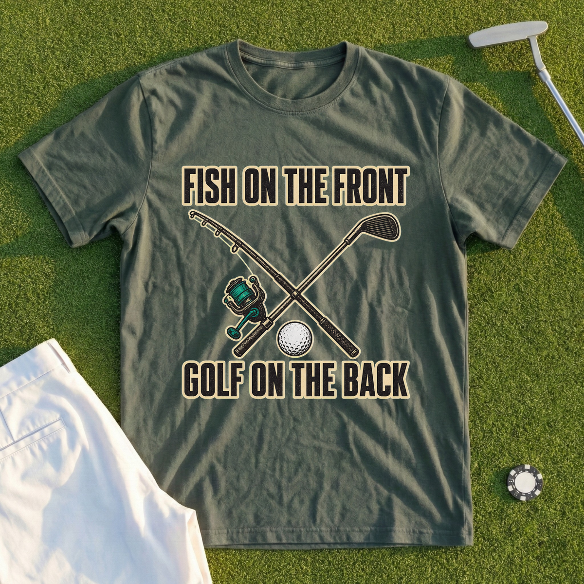 Fish On The Front Tee