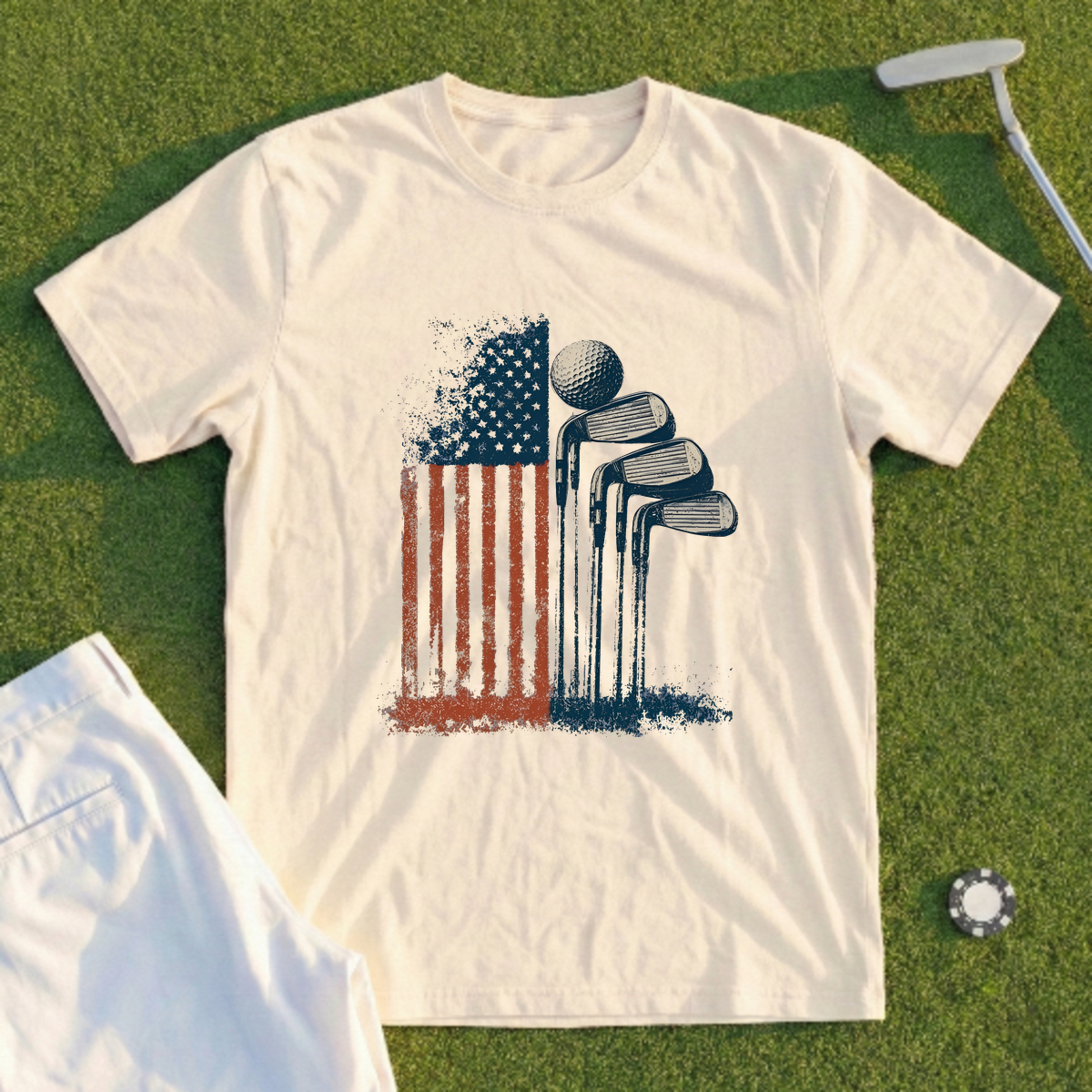 Flag and Irons Tee