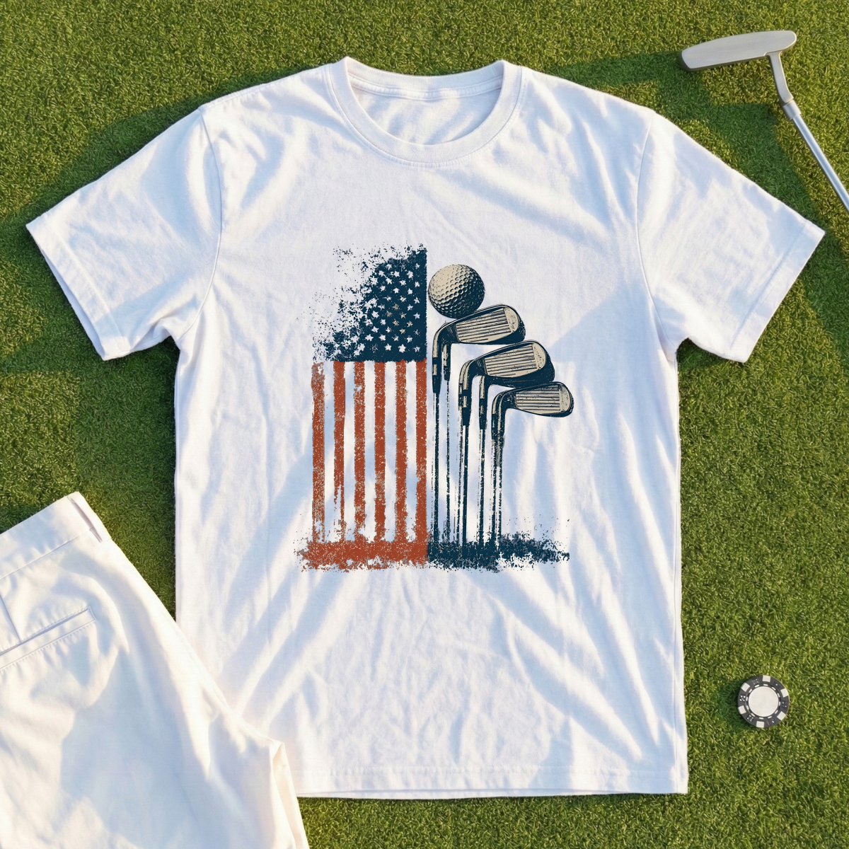 Flag and Irons Tee