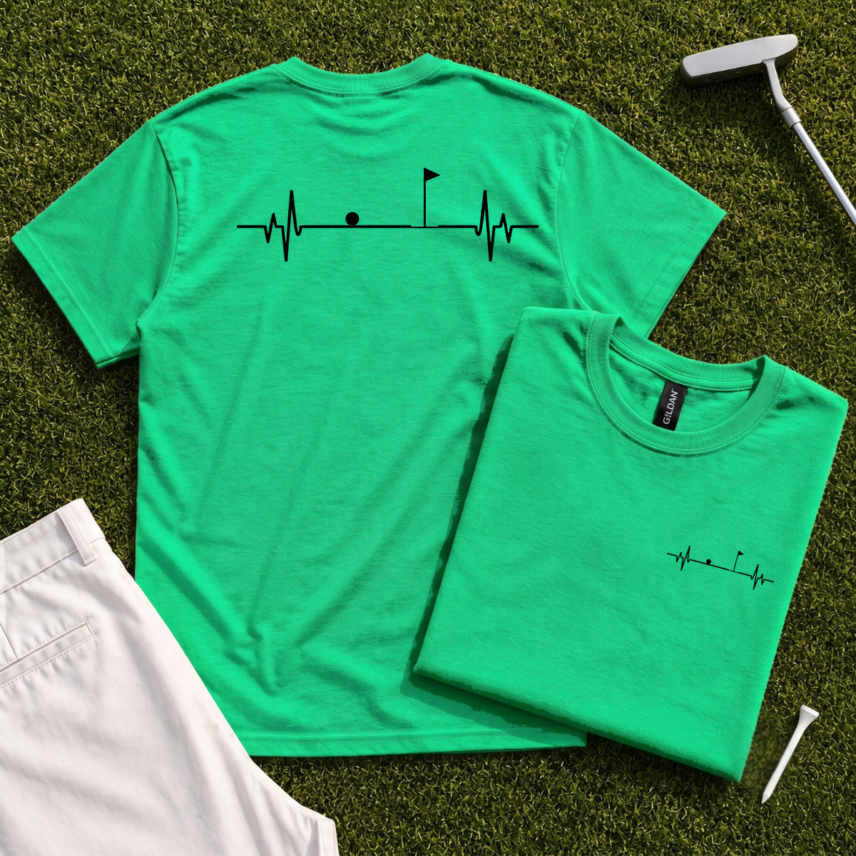 Flag EKG Back Print Tee