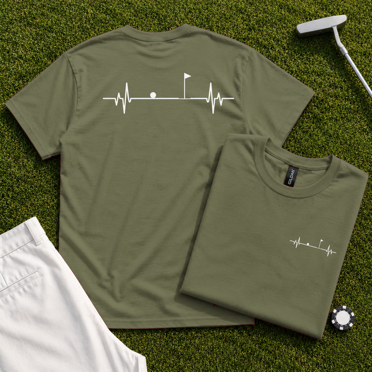 Flag EKG Back Print Tee