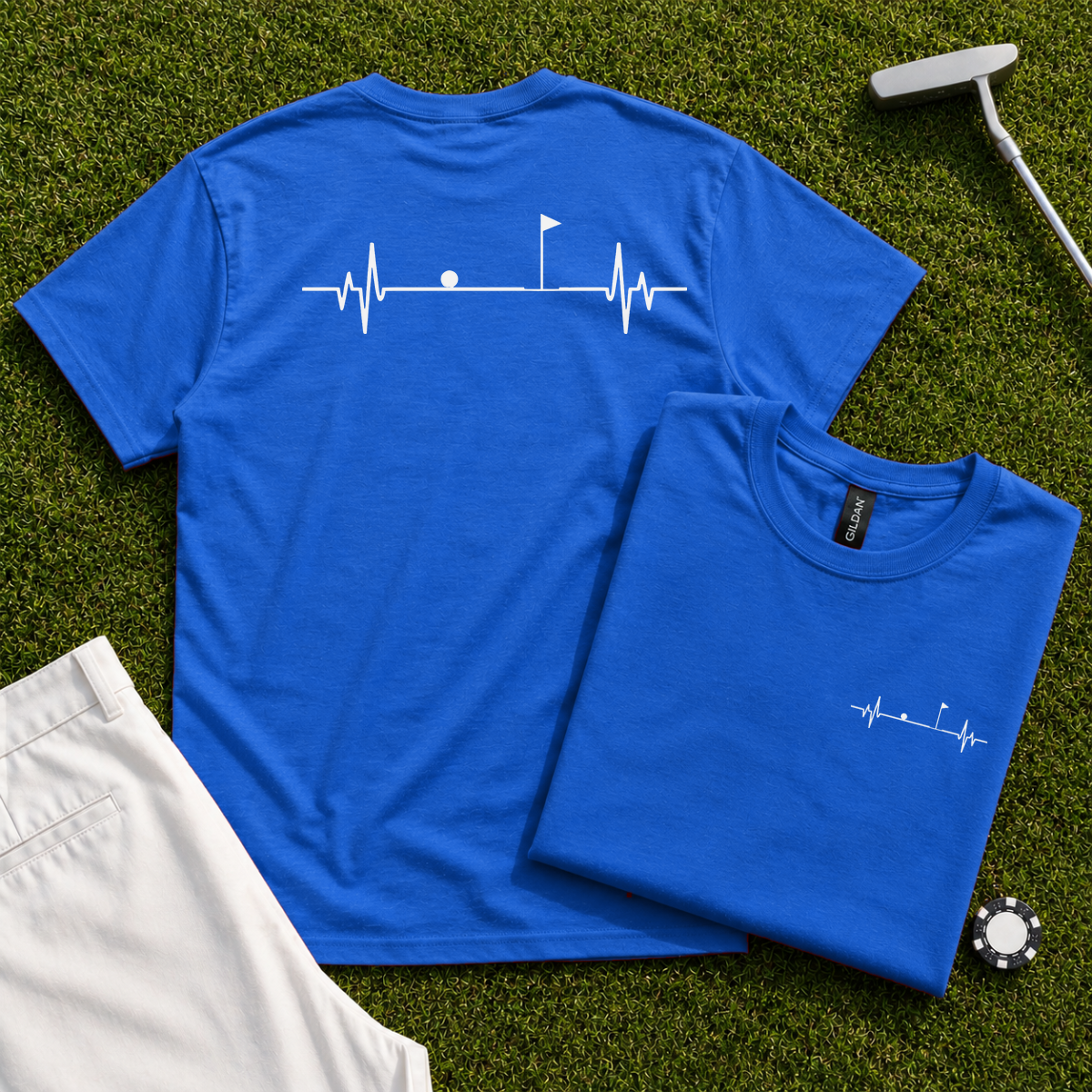 Flag EKG Back Print Tee
