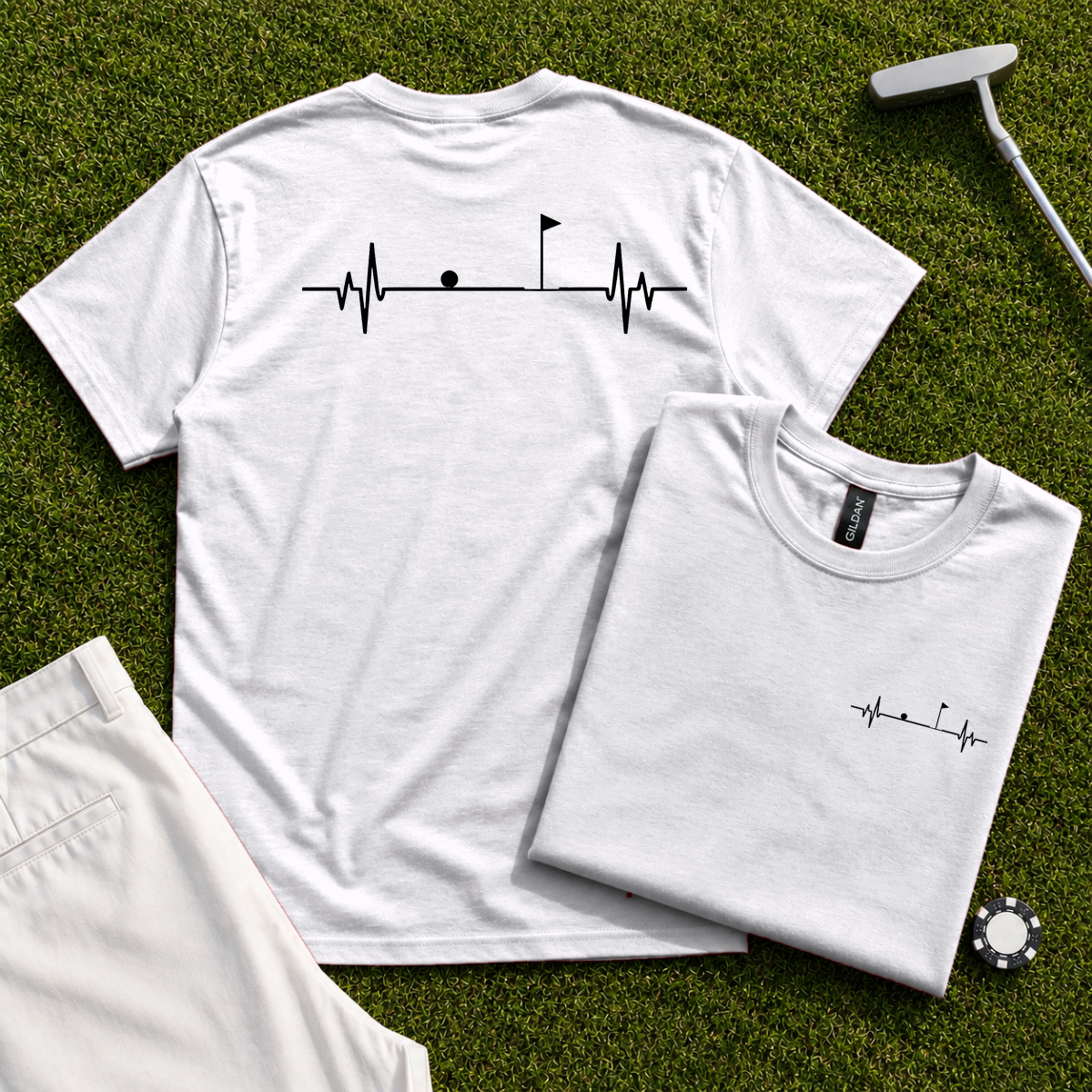 Flag EKG Back Print Tee