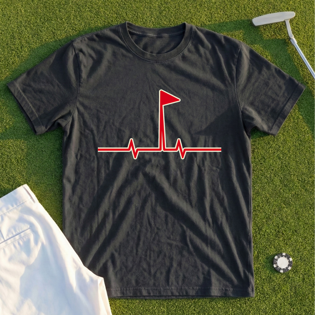Flag EKG, Bright Pulse Tee