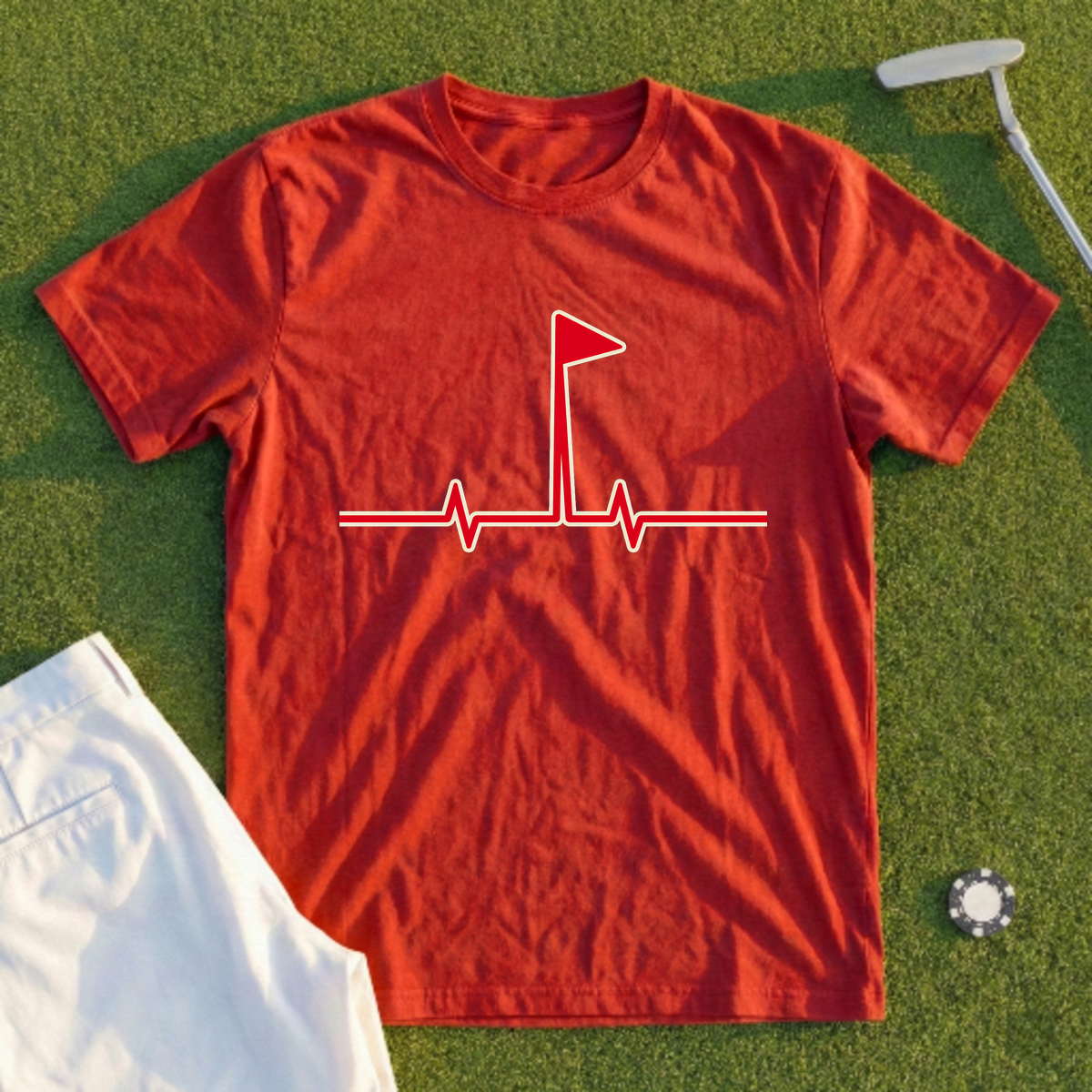 Flag EKG, Bright Pulse Tee