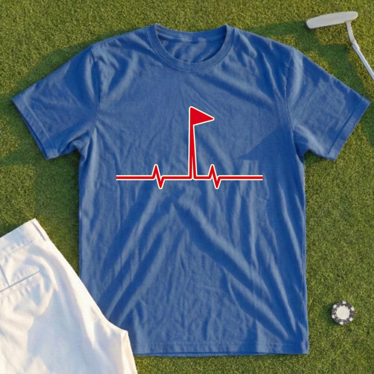 Flag EKG, Bright Pulse Tee