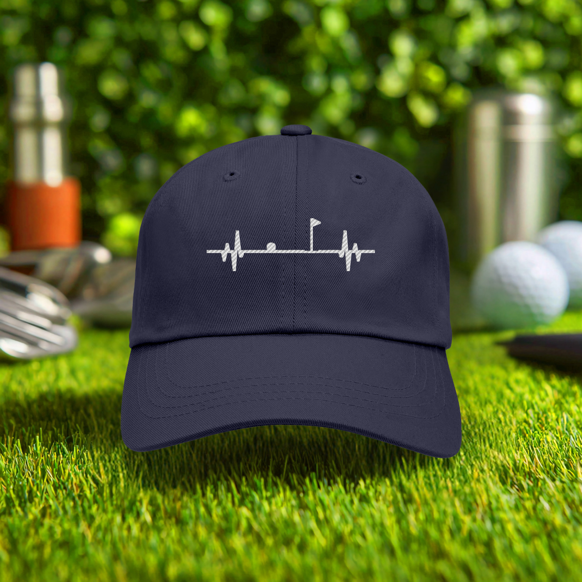 Flag EKG Embroidered Hat