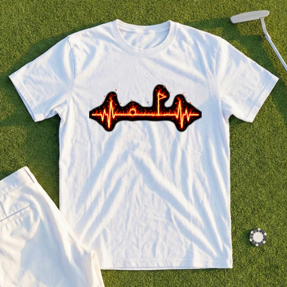 Flag EKG Fire Tee