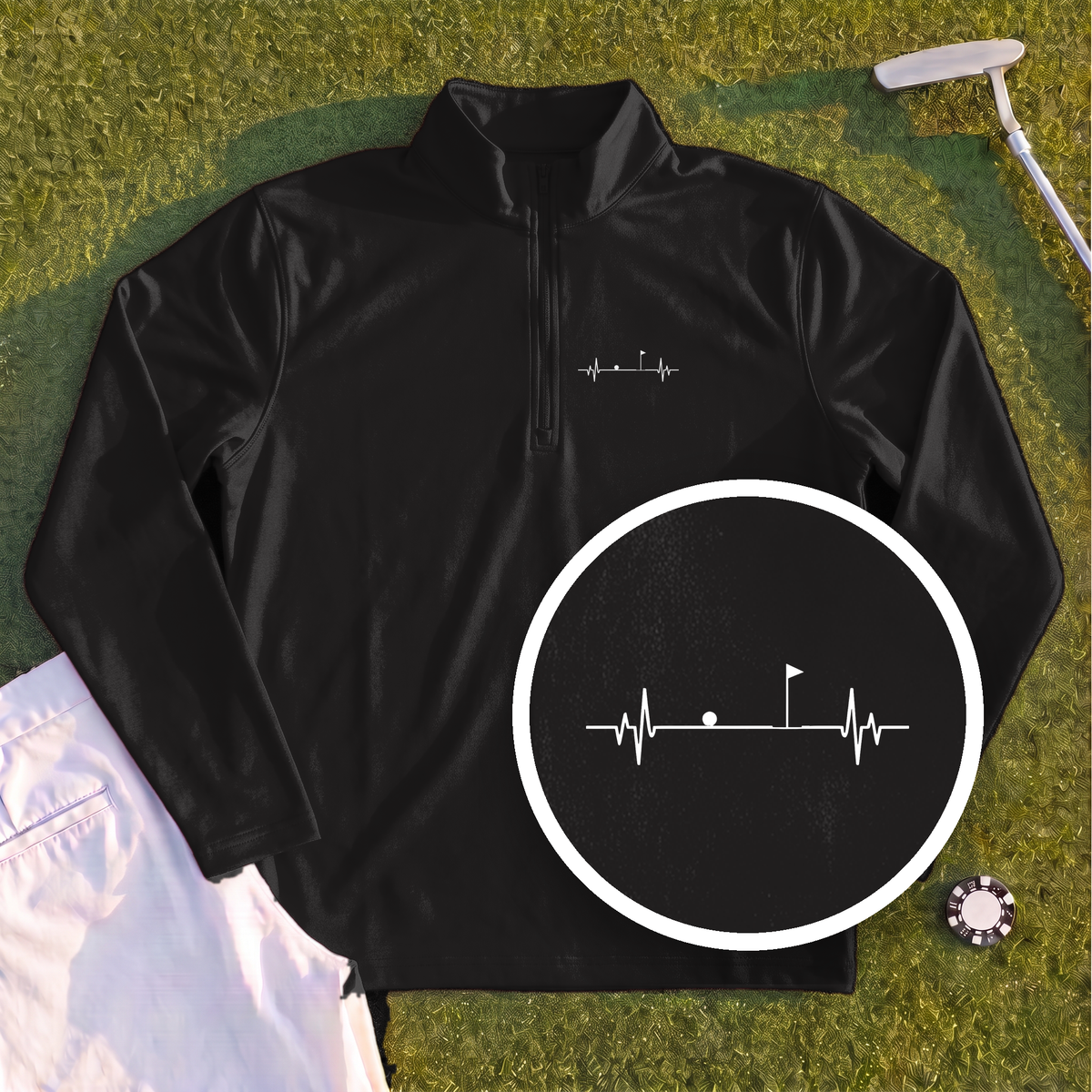 Flag EKG Quarter Zip