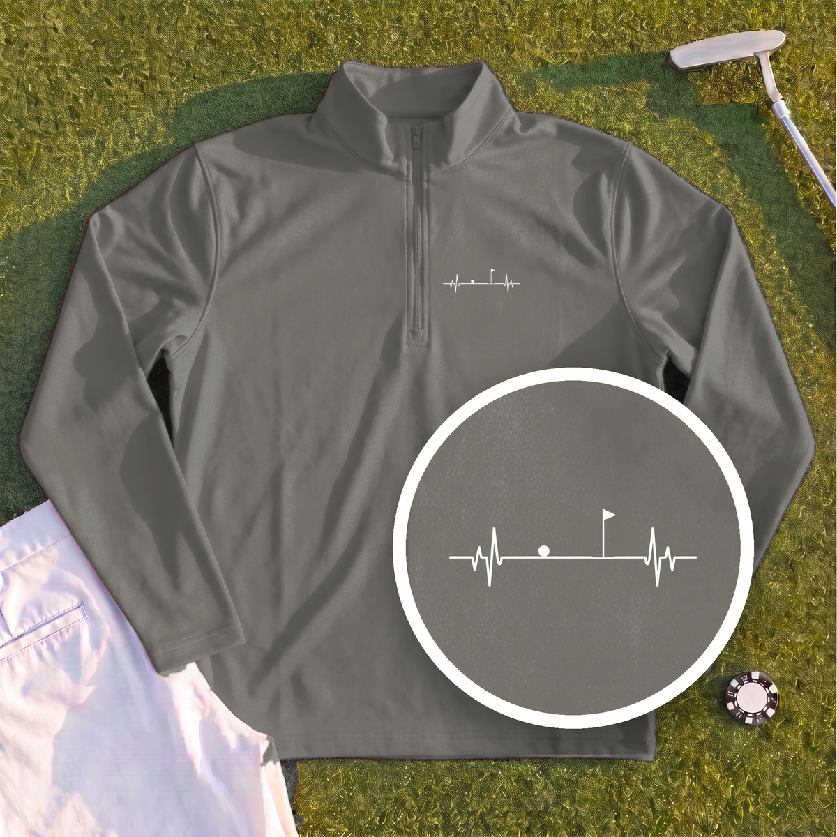 Flag EKG Quarter Zip