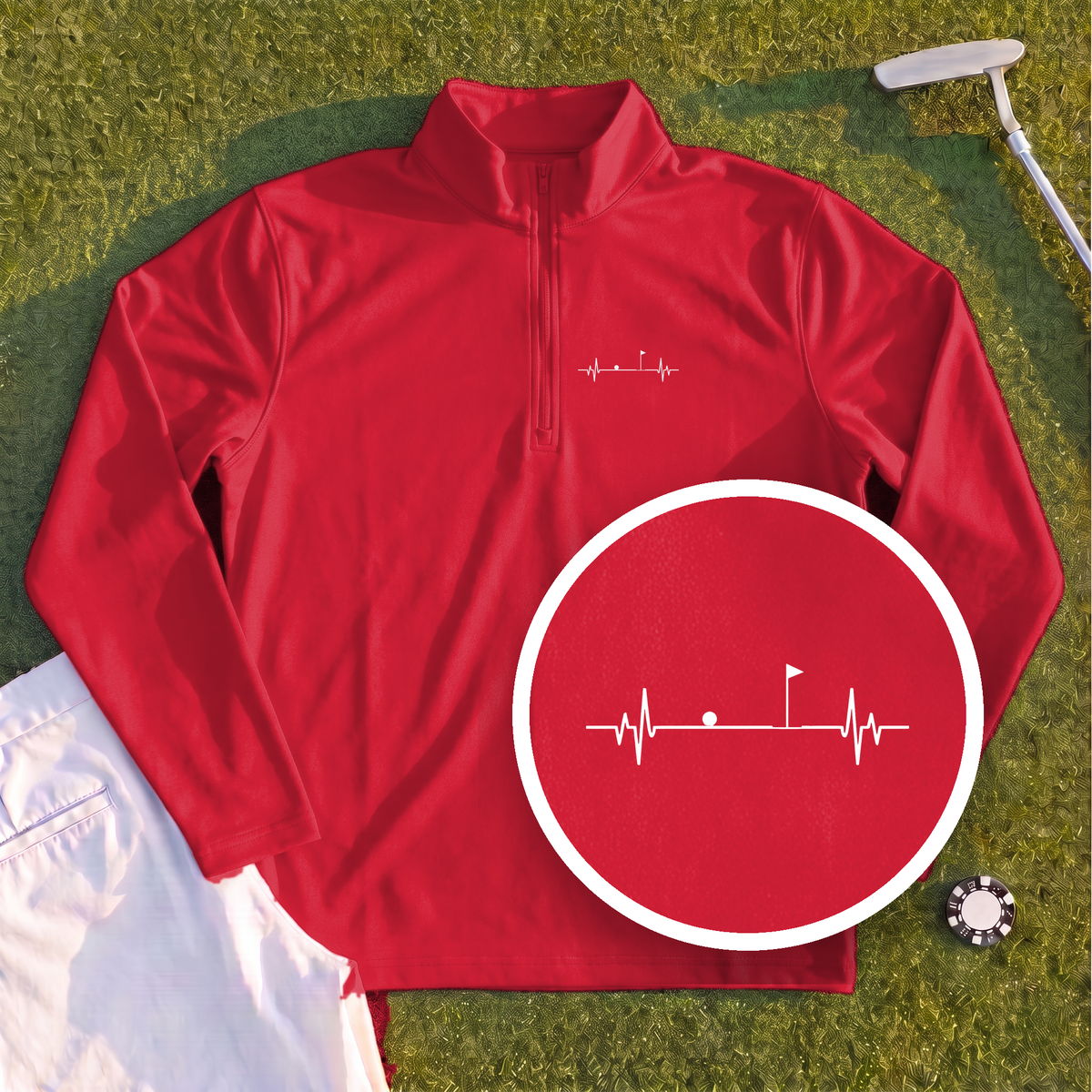 Flag EKG Quarter Zip