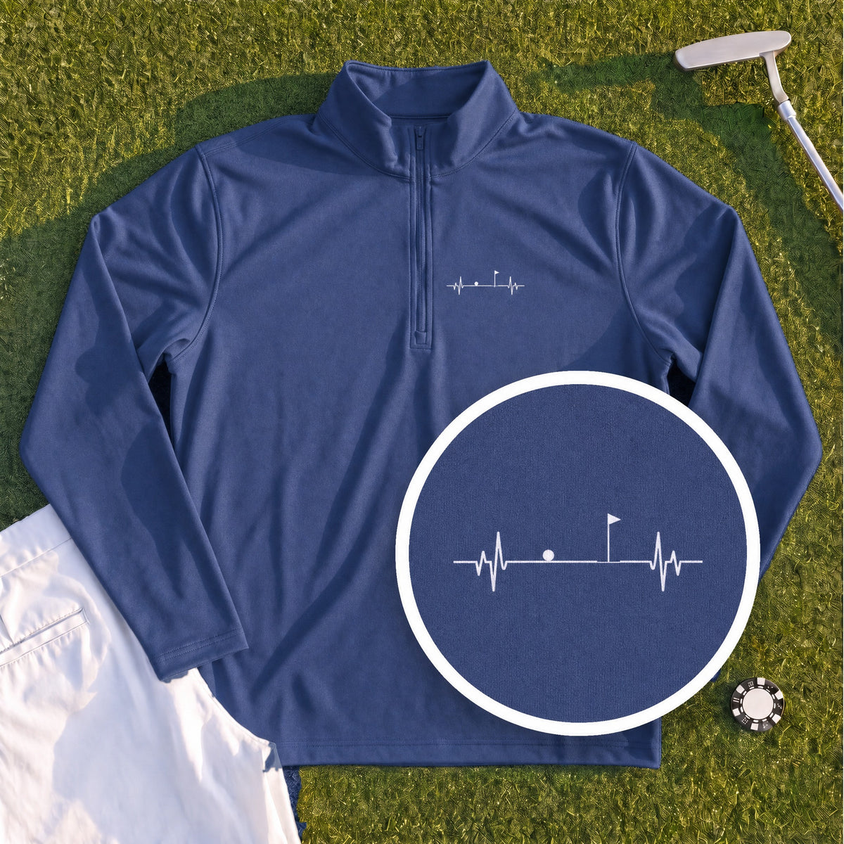 Flag EKG Quarter Zip