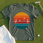 Flag EKG Retro Sunset Tee