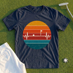 Flag EKG Retro Sunset Tee