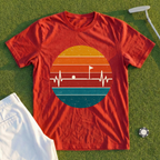 Flag EKG Retro Sunset Tee