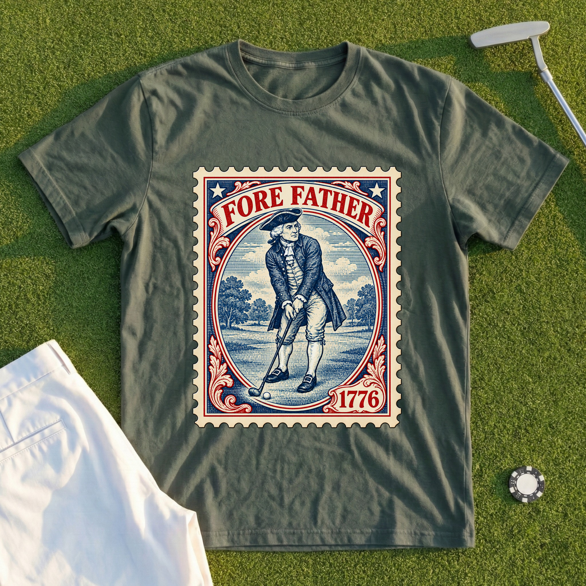 Fore Father Stamp Tee
