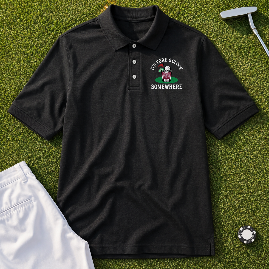 Fore O'Clock Somewhere Performance Polo